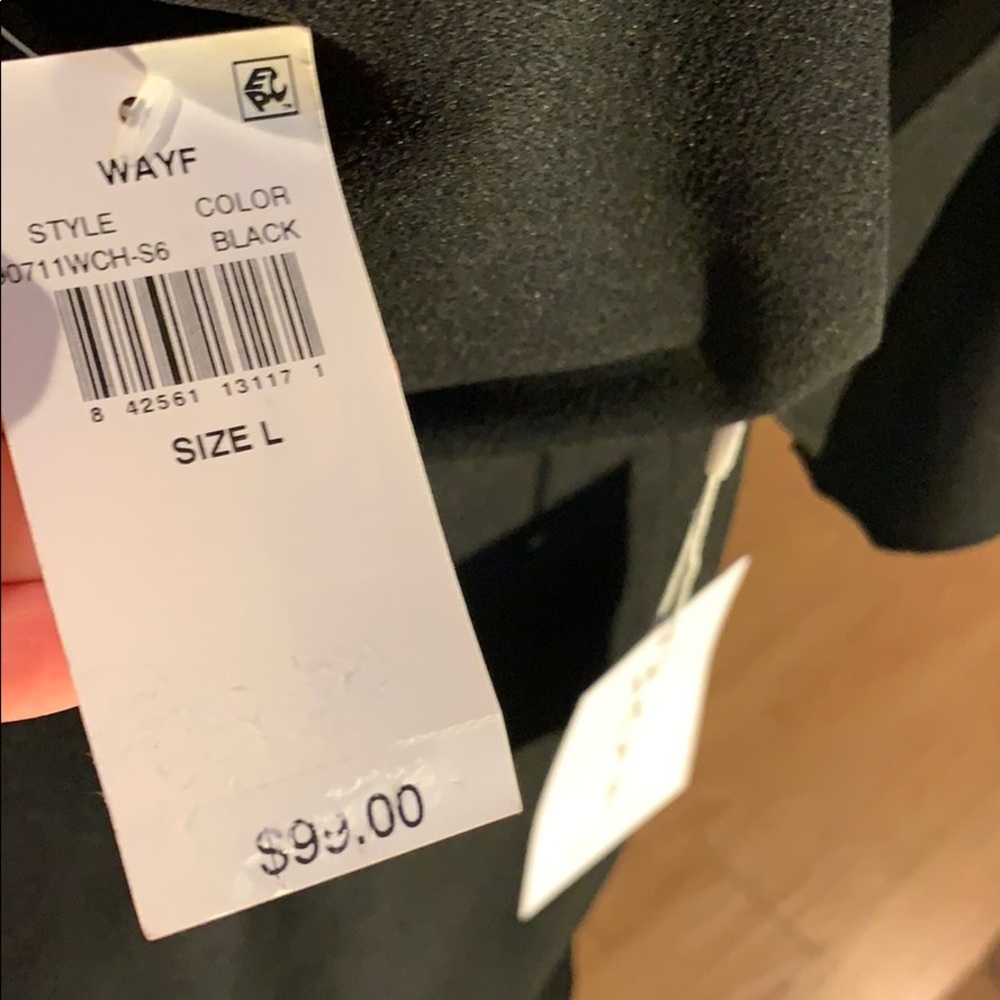 NWT WAYF Black Ruffle Dress - Picture 5 of 10